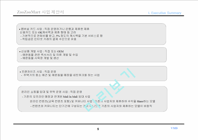 [제안서] 애완동물종합쇼핑몰 Zoozoomart 사업 제안서.ppt